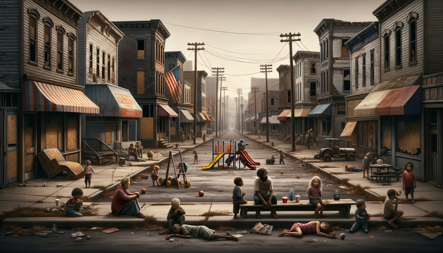 A neglected community of people left behind by progress and prosperity